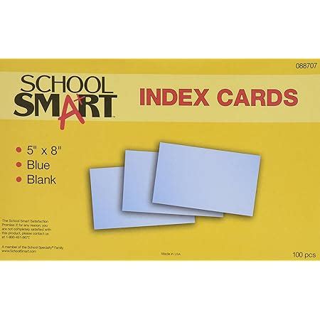 School Smart Index Cards, White